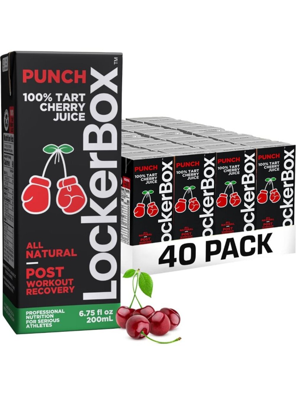 100% Tart Cherry Juice Recovery Drink, 6.75 oz, Antioxidant Power, 40 Pack